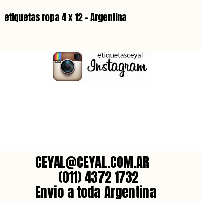 etiquetas ropa 4 x 12 – Argentina
