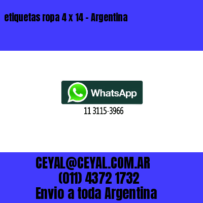 etiquetas ropa 4 x 14 – Argentina
