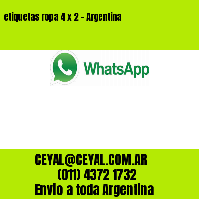 etiquetas ropa 4 x 2 – Argentina