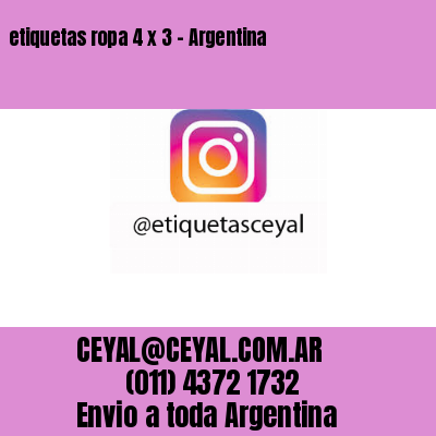 etiquetas ropa 4 x 3 – Argentina