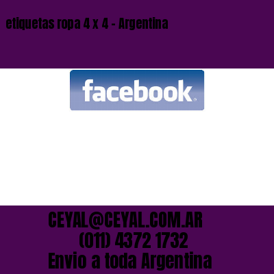etiquetas ropa 4 x 4 – Argentina