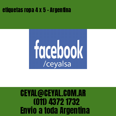 etiquetas ropa 4 x 5 – Argentina