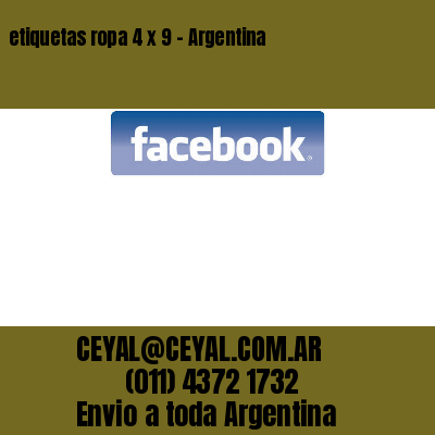 etiquetas ropa 4 x 9 – Argentina