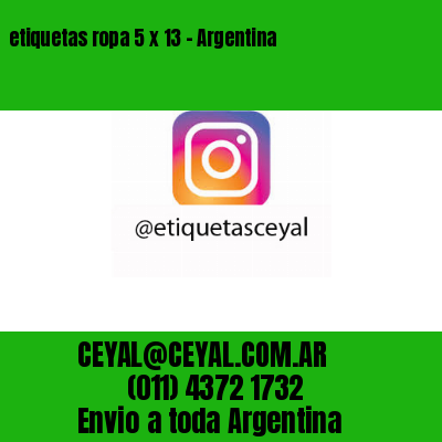 etiquetas ropa 5 x 13 – Argentina