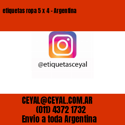 etiquetas ropa 5 x 4 – Argentina