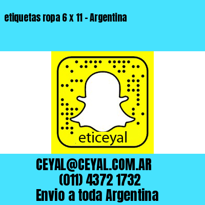 etiquetas ropa 6 x 11 – Argentina