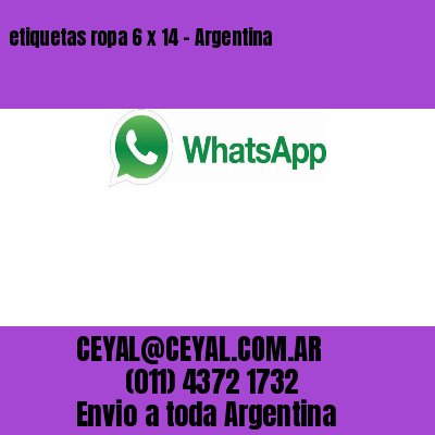 etiquetas ropa 6 x 14 – Argentina