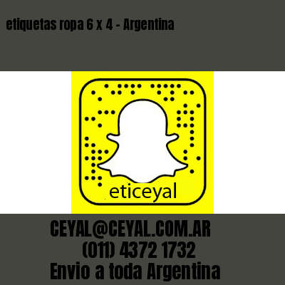 etiquetas ropa 6 x 4 – Argentina
