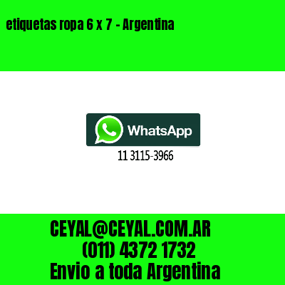 etiquetas ropa 6 x 7 – Argentina