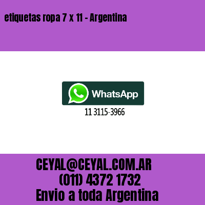 etiquetas ropa 7 x 11 – Argentina