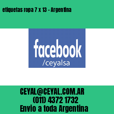 etiquetas ropa 7 x 13 – Argentina