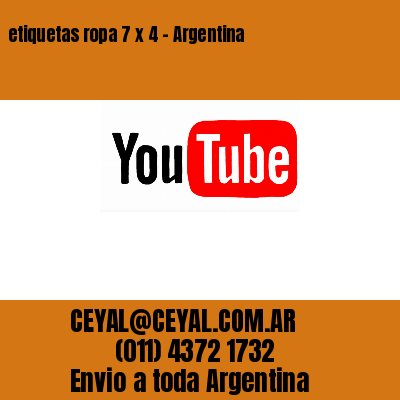 etiquetas ropa 7 x 4 – Argentina