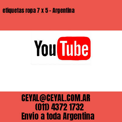 etiquetas ropa 7 x 5 – Argentina