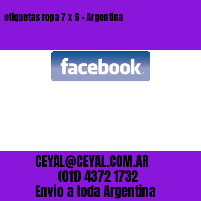 etiquetas ropa 7 x 6 – Argentina