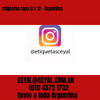 etiquetas ropa 8 x 12 – Argentina