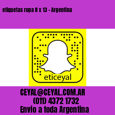 etiquetas ropa 8 x 13 – Argentina