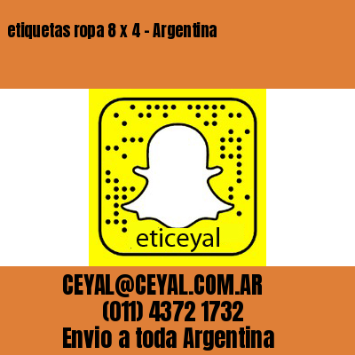 etiquetas ropa 8 x 4 – Argentina