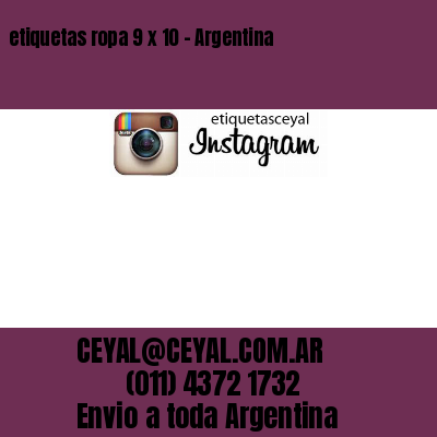etiquetas ropa 9 x 10 – Argentina