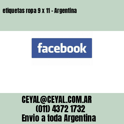 etiquetas ropa 9 x 11 – Argentina
