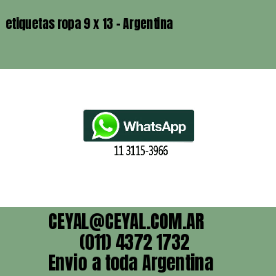 etiquetas ropa 9 x 13 – Argentina