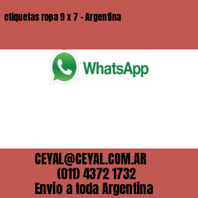 etiquetas ropa 9 x 7 – Argentina