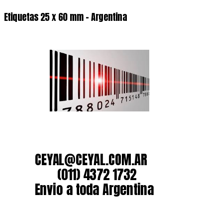 Etiquetas 25 x 60 mm – Argentina