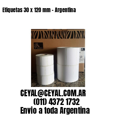 Etiquetas 30 x 120 mm – Argentina