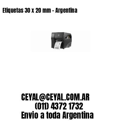 Etiquetas 30 x 20 mm – Argentina
