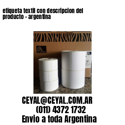 etiqueta textil con descripcion del producto – argentina