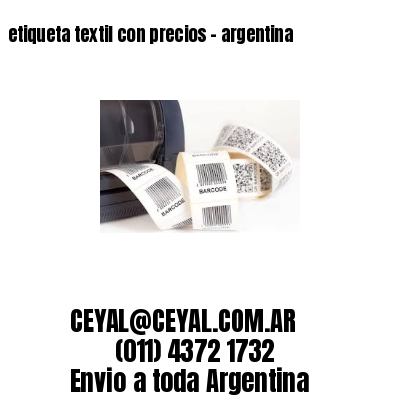 etiqueta textil con precios – argentina