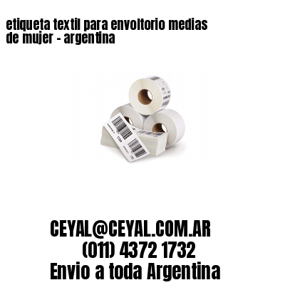 etiqueta textil para envoltorio medias de mujer – argentina