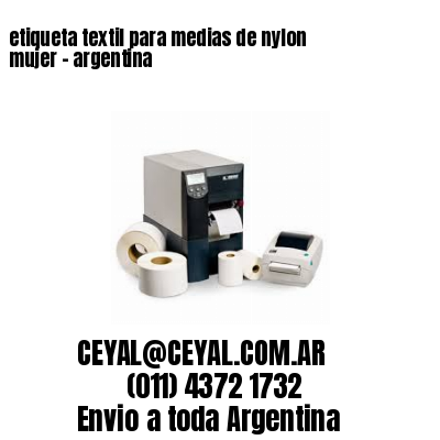 etiqueta textil para medias de nylon mujer – argentina