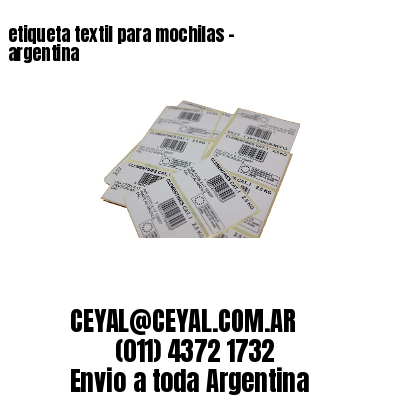 etiqueta textil para mochilas – argentina