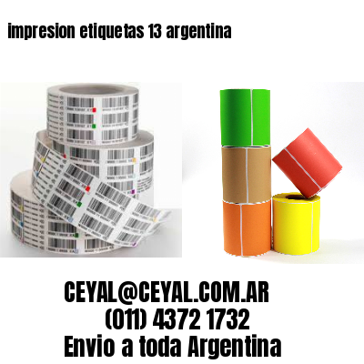 impresion etiquetas 13 argentina