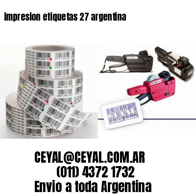 impresion etiquetas 27 argentina