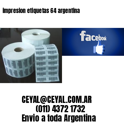 impresion etiquetas 64 argentina