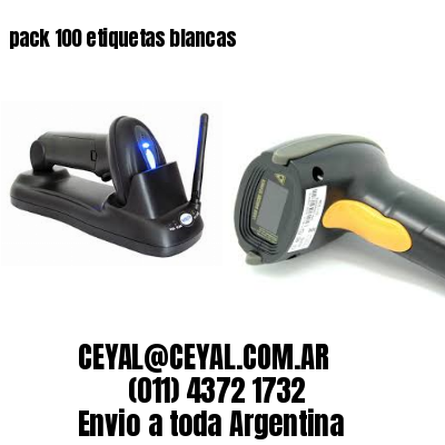 pack 100 etiquetas blancas