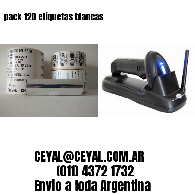 pack 120 etiquetas blancas