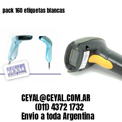 pack 160 etiquetas blancas