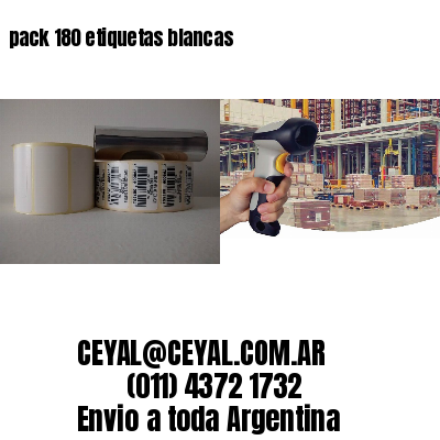pack 180 etiquetas blancas