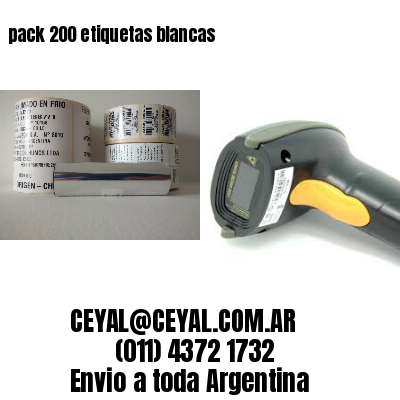pack 200 etiquetas blancas