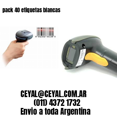 pack 40 etiquetas blancas