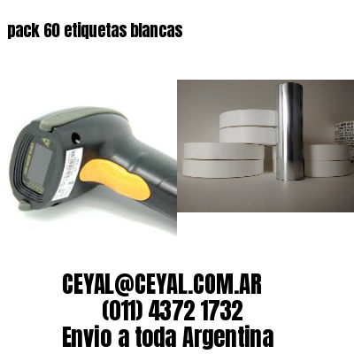 pack 60 etiquetas blancas