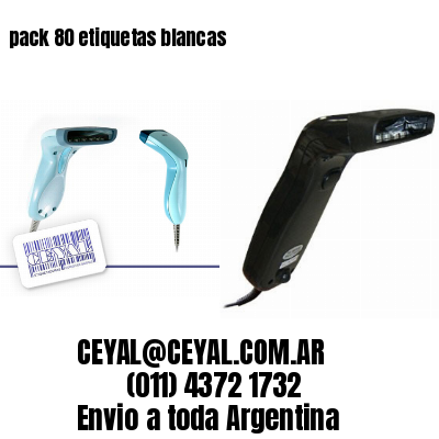 pack 80 etiquetas blancas