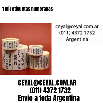 1 mil etiquetas numeradas