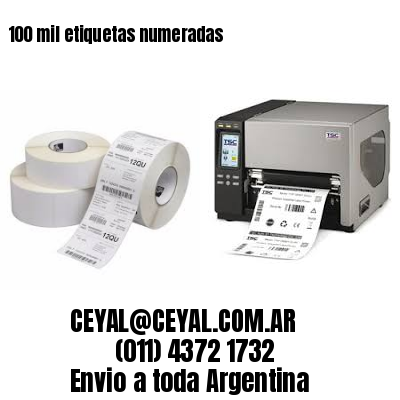 100 mil etiquetas numeradas