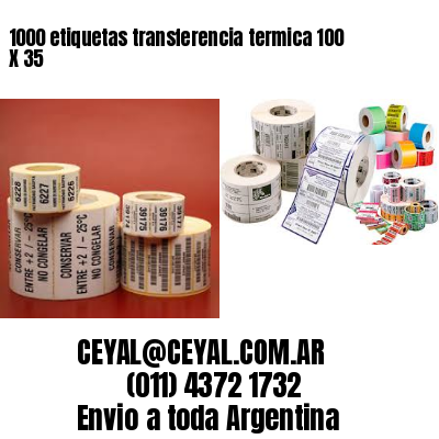 1000 etiquetas transferencia termica 100 X 35