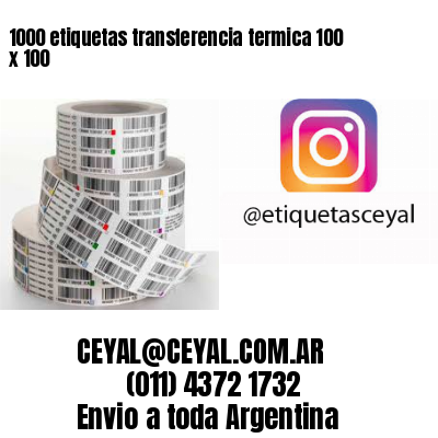 1000 etiquetas transferencia termica 100 x 100