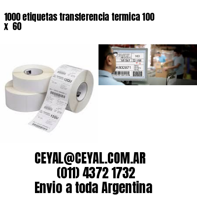 1000 etiquetas transferencia termica 100 x  60