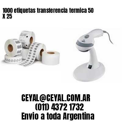 1000 etiquetas transferencia termica 50 X 25